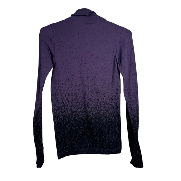 Athleta Flurry Base Layer Ombré Turtleneck Regal Plum / Black style #82676 XS - Picture 4 of 6